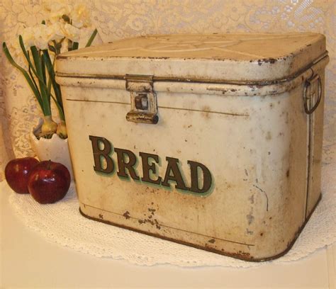 vintage metal kitchen box|Amazon.com: Vintage Metal Bread Box.